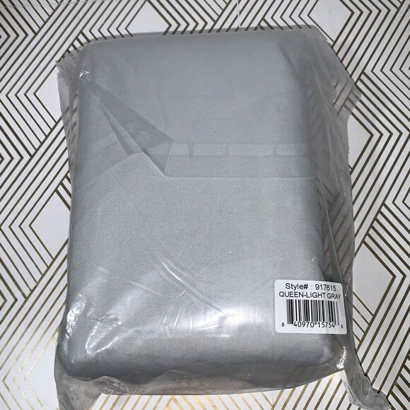 Unbranded Queen Size Bedskirt Gray 60x80 Polyester Microfiber New in‎ Package - Picture 2 of 4